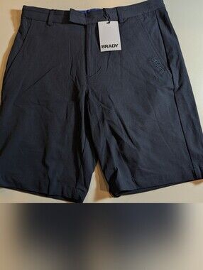 Brady Mens Size 32  Navy Flat-Front Men's Golf  Shorts NWT